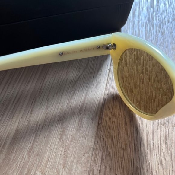 Karen Walker Anywhere Glasses in Vanilla Wood - Picture 5 of 8